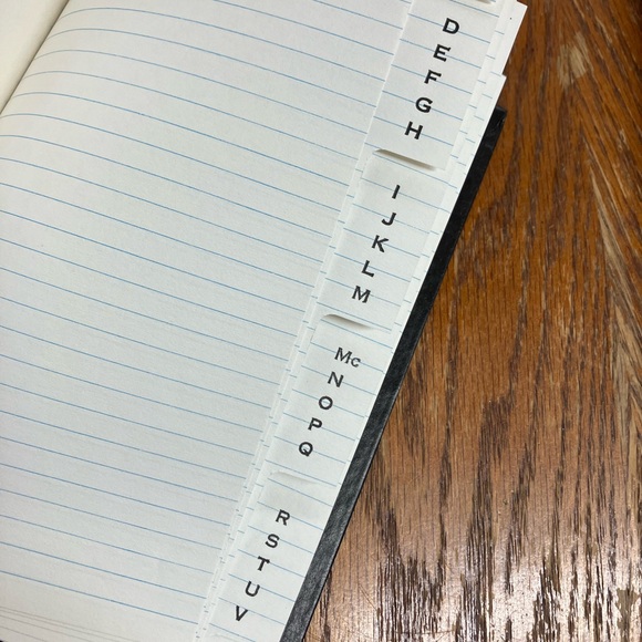 Red and Gold Family History Book and old ledger - Picture 3 of 7